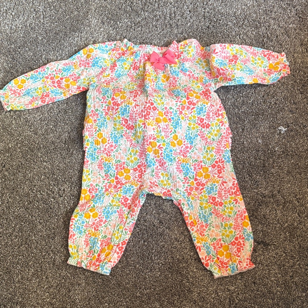 Mud Pie 3-6mo Floral Kids One Piece